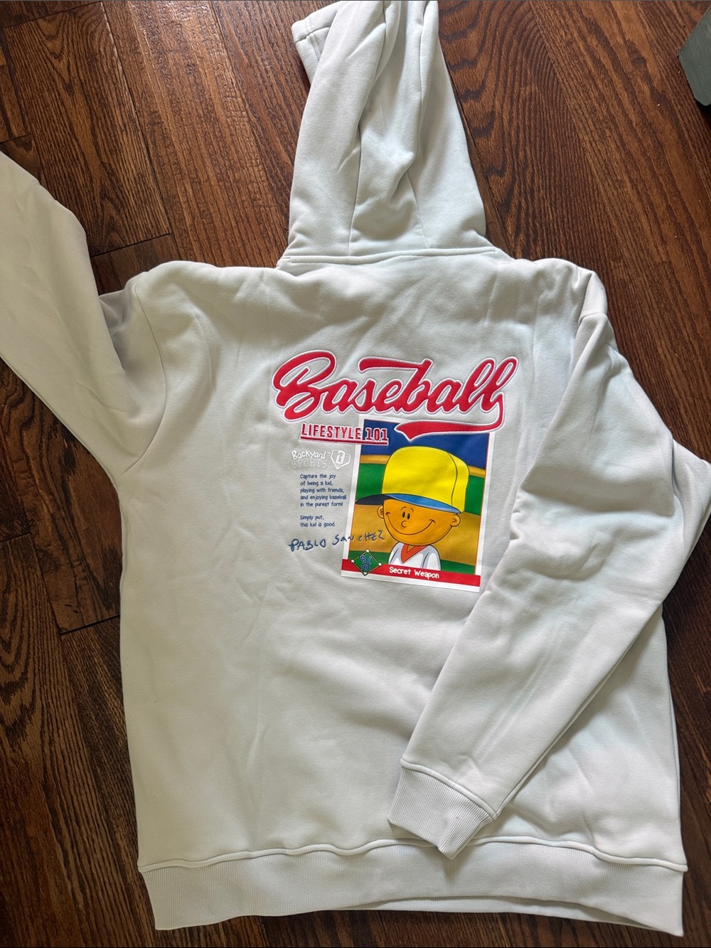 Baseball Graphic Hoodie - White